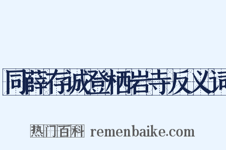 同薛存诚登栖岩寺反义词是什么意思的图片